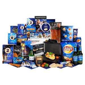 Het bbq kerstpakket bevat een bbq, lekkernijen en dranken waarmee je een goede bbq kunt verzorgen.