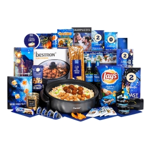 Collectie kerstpakketten met vlees voor een overheerlijk kerstdiner