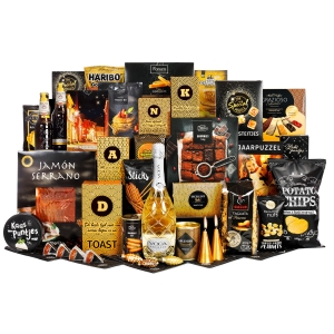 Collectie kerstpakketten met koffie om van te genieten