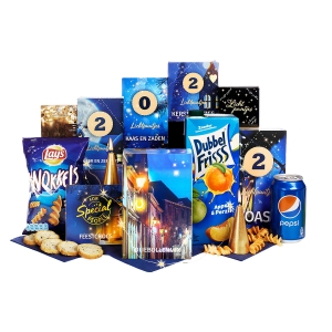 Het kerstpakket assortiment voor 15 euro geschikt voor jong en oud