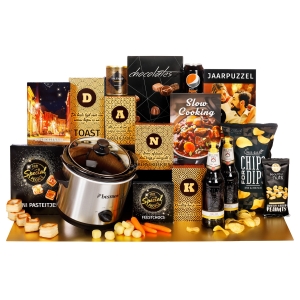 Het NL kerstpakket is een pakket dat hollandse producten bevat zoals kaas en wijn.