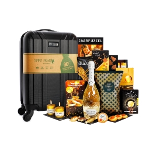 Een tof kerstpakket heeft coole artikelen zoals bijvoorbeeld een koffer.
