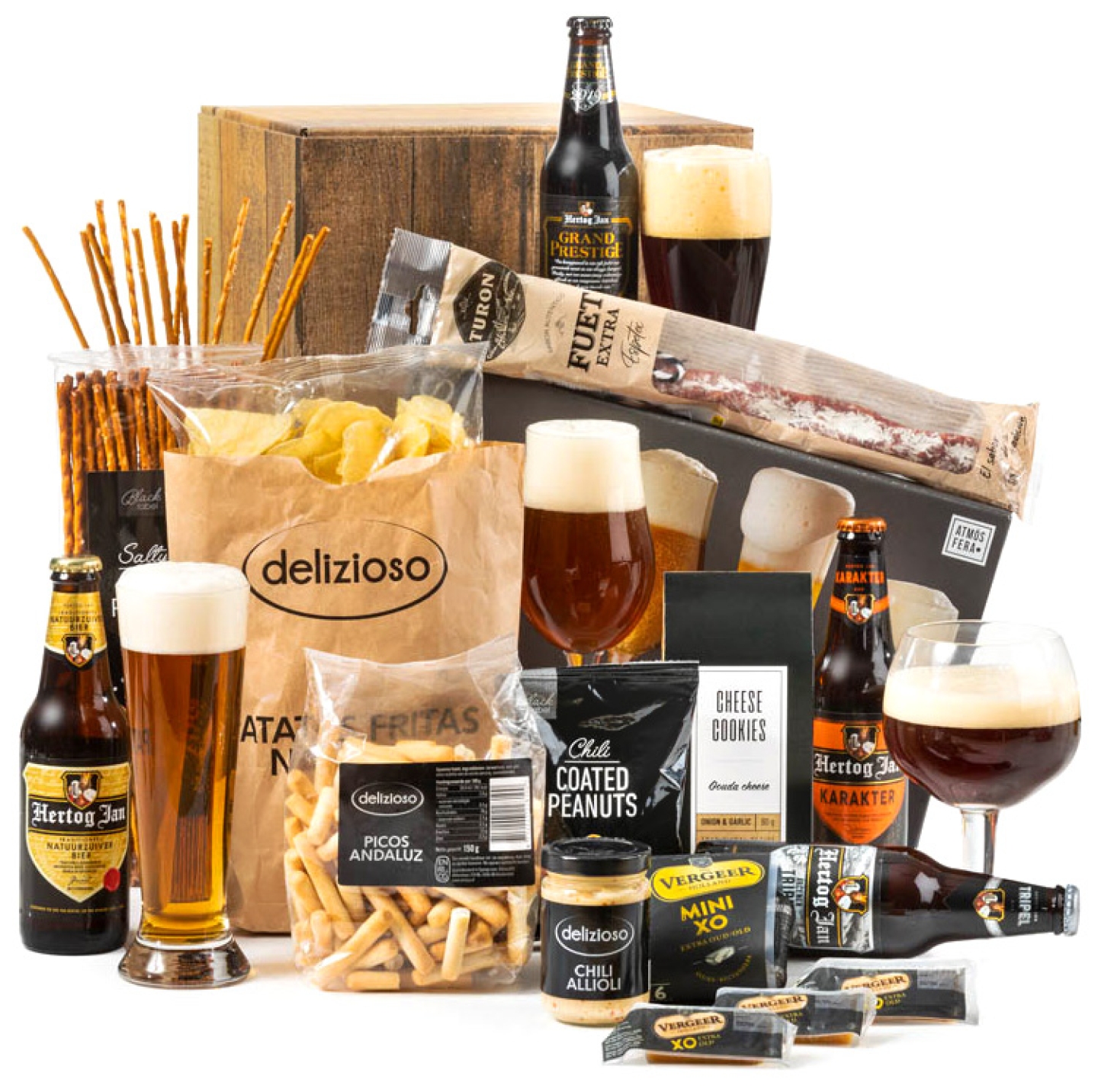 Trendy kerstpakket met bier